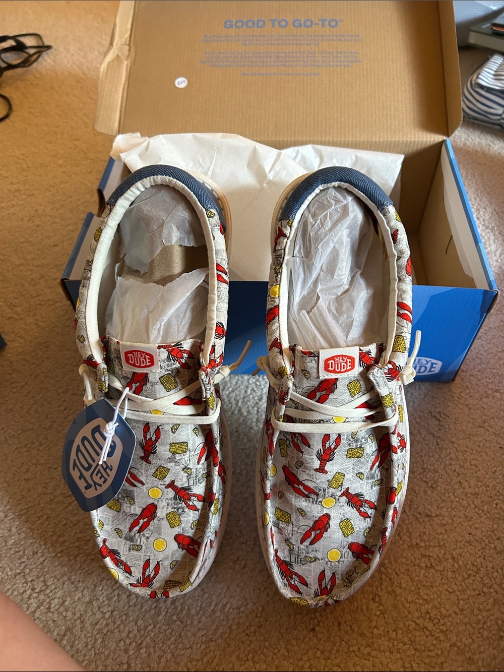 Hey Dude Men’s Crawfish Boil shoes!